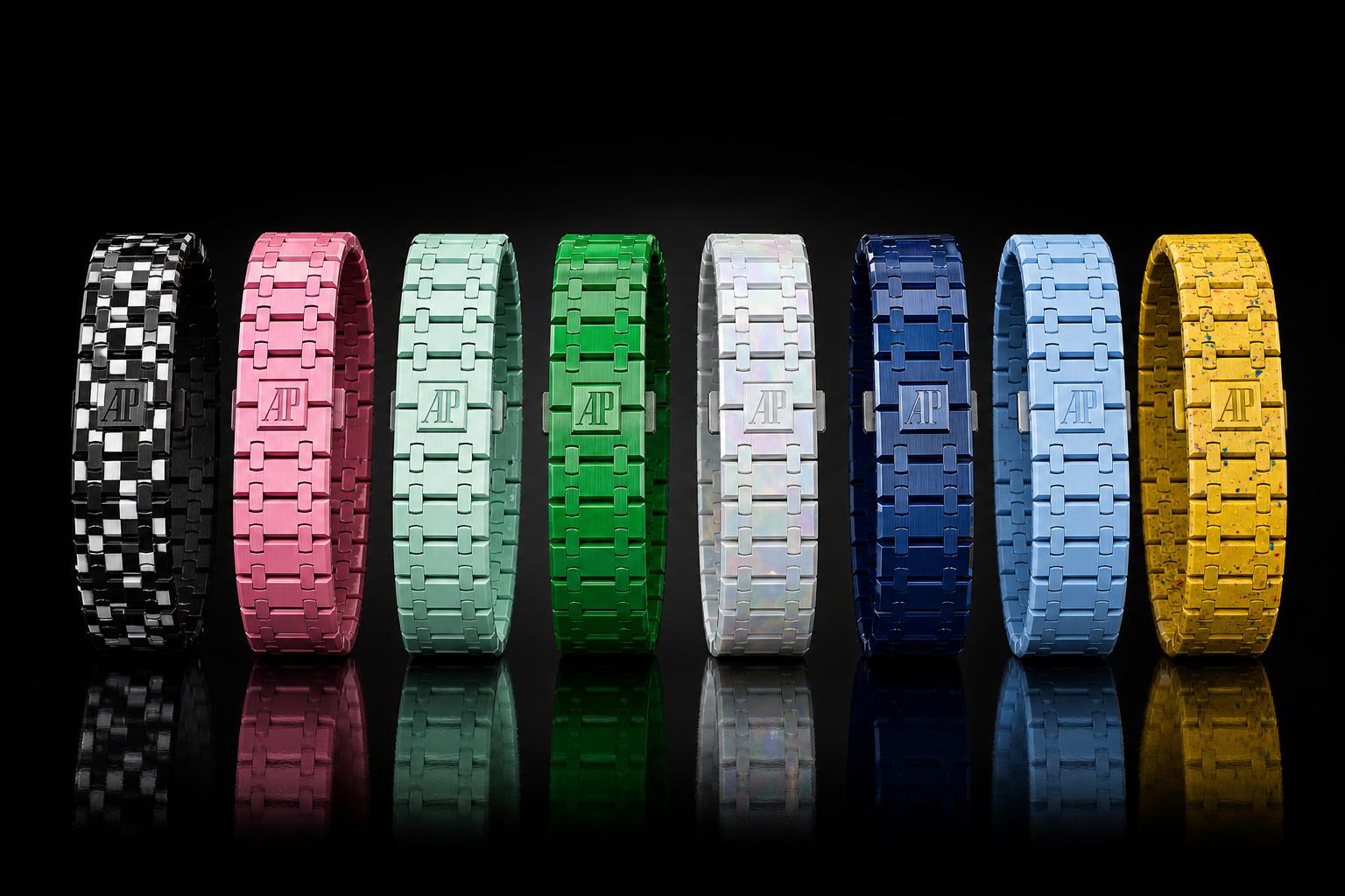 POP BAND ceramic bracelets — eight colourways for the Royal Pop collection